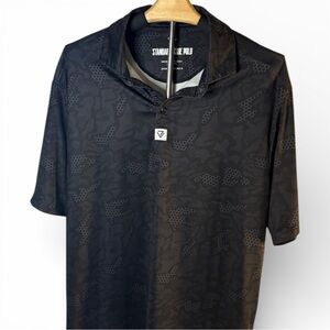 Standard Issue Camo Print Polo Black Shirt